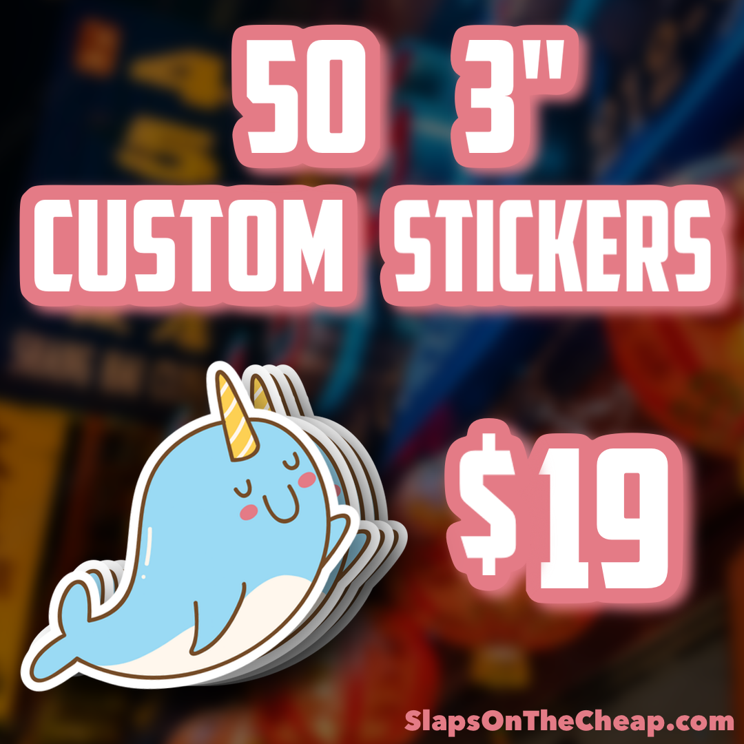 50 Custom 3" Stickers