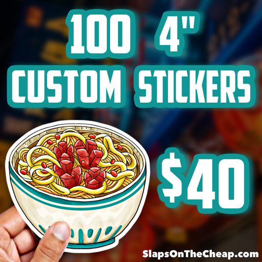 100 Custom 4" Stickers