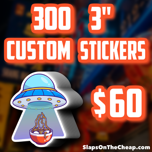 300 Custom 3" Stickers