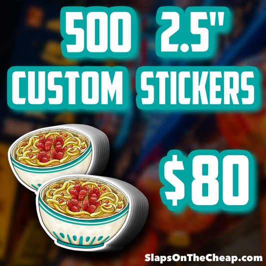 500 Custom 2.5" Stickers
