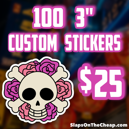 100 Custom 3" Stickers